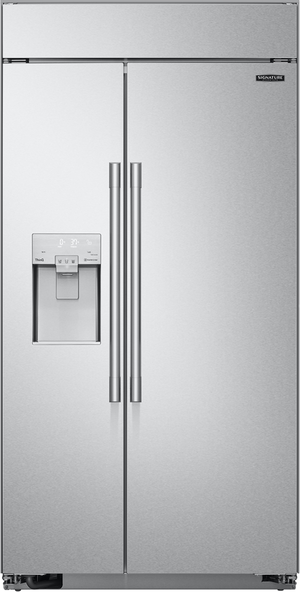 Signature Kitchen Suite 25.6 Cu. Ft. Stainless Steel Built-In Side-By-Side Refrigerator