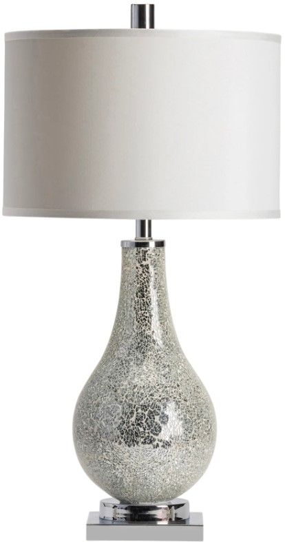 Crestview Collection Ascott Chrome/Silver/White Table Lamp-1