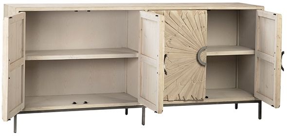 Dovetail Furniture Mabari Grey White Sideboard-1