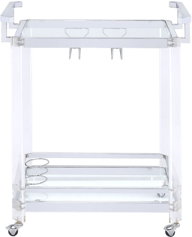 Coaster® Jefferson Clear 2-Tier Glass Serving Cart-2