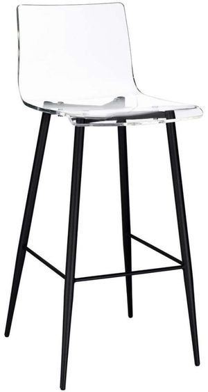 Progressive® Furniture A La Carte Black/Clear 39" Bar Stool