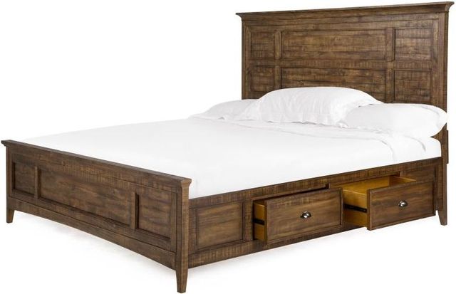 Magnussen® Home Bay Creek Toasted Nutmeg Queen Panel Bed With Storage Rails P35235899-1