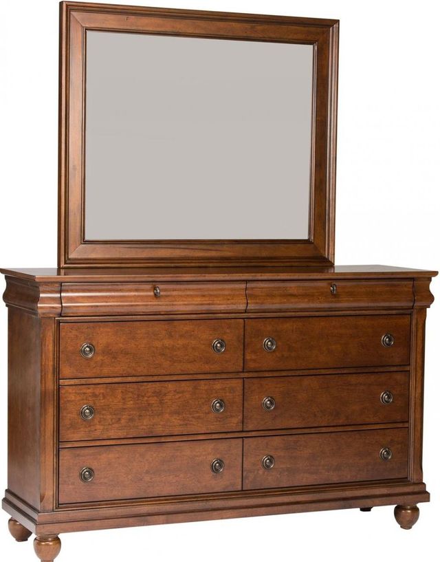 Liberty Furniture Rustic Traditions Rustic Cherry Dresser & Mirror-0
