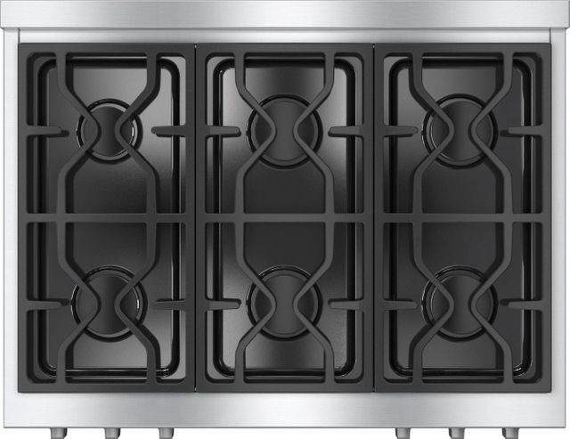 Miele HR 1134-1 G 36" Clean Touch Steel Pro Style Gas Range 2