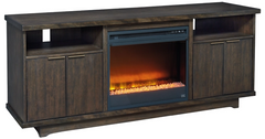 Signature Design by Ashley® Brazburn Dark Espresso 66" TV Stand with Electric Fireplace