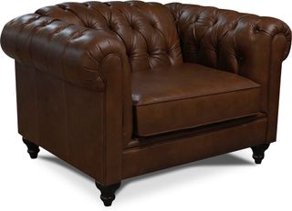 England Furniture Brooks Dark Brown Leather Chair