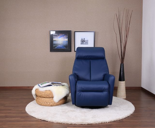 Fjords® Relax Sydney Blue Large Dual Motion Swivel Recliner 8