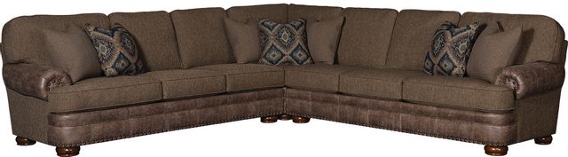 Mayo Leather/Fabric Right Arm Facing Sofa