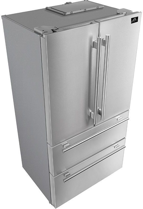 FORNO® Alta Qualita 19.2 Cu. Ft. Stainless Steel French Door Refrigerator 1