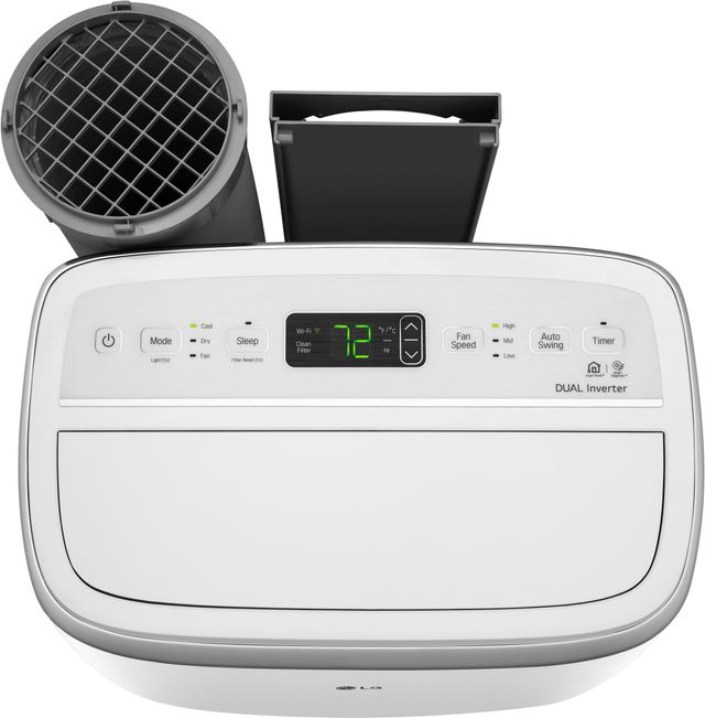 LG 14,000 BTU's White Smart Wi-Fi Portable Air Conditioner-3