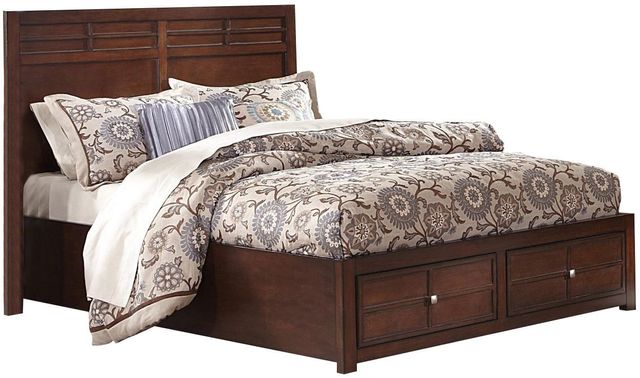 New Classic® Furniture Kensington Burnished Cherry Eastern King Storage Bed-0