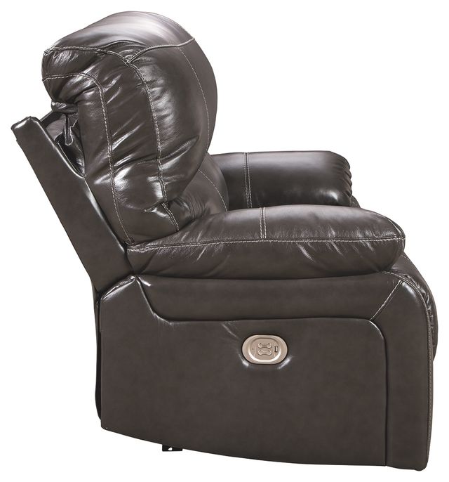 Signature Design by Ashley® Hallstrung Gray Zero Wall Power Wide Recliner with Adjustable Headrest 2