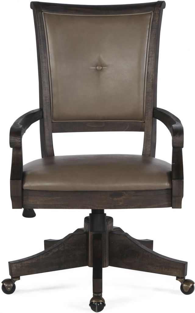 Chaise pivotante revêtue de Magnussen Home® Sutton Place - Anthracite patiné