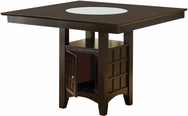 Coaster® Clanton 7-Piece Cappuccino Storage Counter Height Dining Set 1