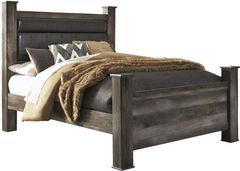 Signature Design by Ashley® Wynnlow Gray Queen Upholstered Poster Bed