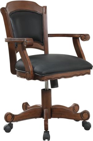 Coaster® Turk Black/Tobacco Game Chair With Casters
