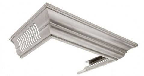 ZLINE Vented Crown Molding - Wall Mount Range Hood - DuraSnow (CM6V-8KBS) -  The Range Hood Store