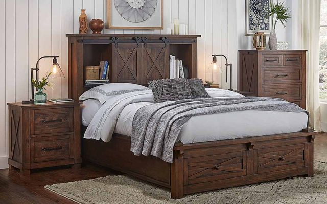 A America® Sun Valley Brown California King Storage Bed 371 Furniture