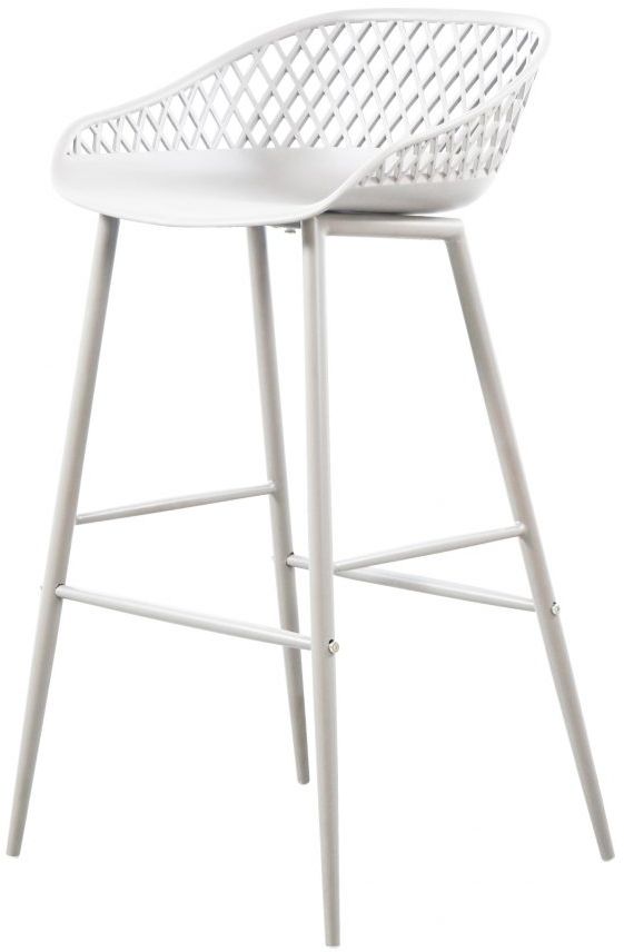 Moe's Home Collections Piazza White-m2 Outdoor Bar Stool 3