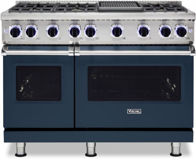 Viking® 7 Series 48 Slate Blue Pro Style Liquid Propane Range with 12  Reversible Griddle, East Coast Appliance