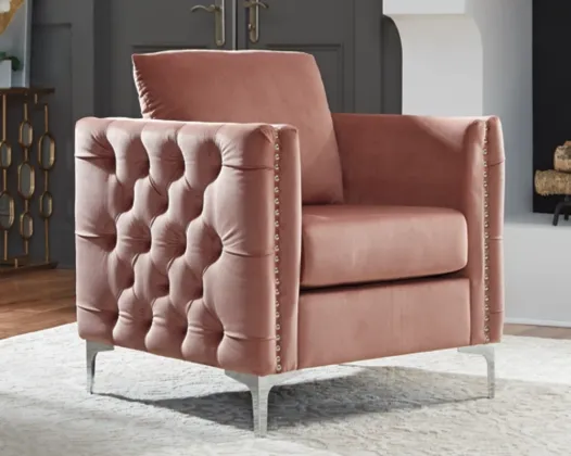 Signature Design by Ashley® Lizmont Blush Pink Accent Chair 5