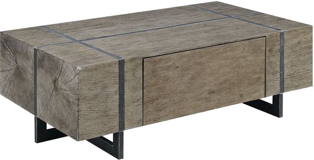 Elements International Bryson Rectangular Coffee Table With Drawer