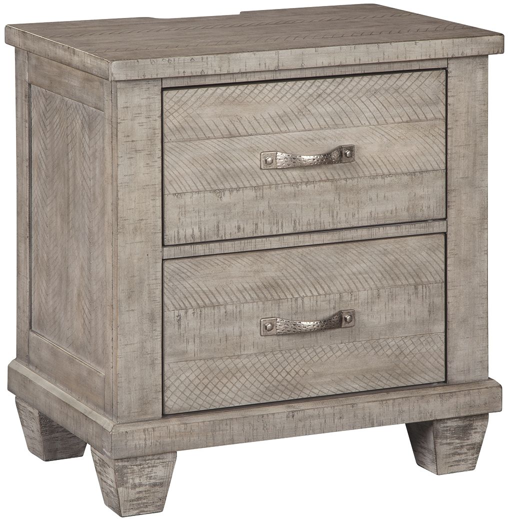 rustic gray nightstands