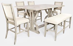 Jofran Inc. Fairview 6 Piece Counter Table Set with Bench