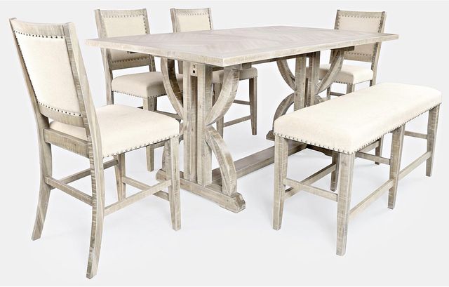 Jofran Inc. Bakersfield 6 Piece Counter Table Set with Bench