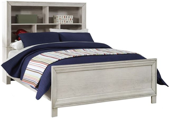 Samuel Lawrence Furniture­™ Riverwood Whitewash Twin Youth Bookcase Bed-0