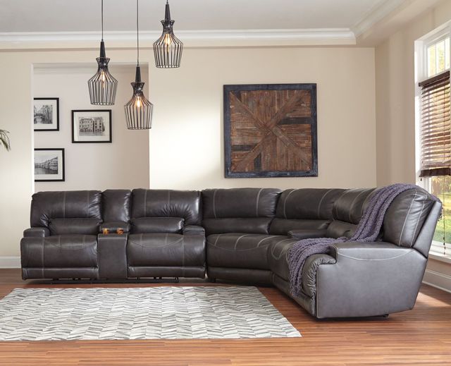 Signature Design by Ashley® McCaskill 3-Piece Gray Reclining Sectional 7