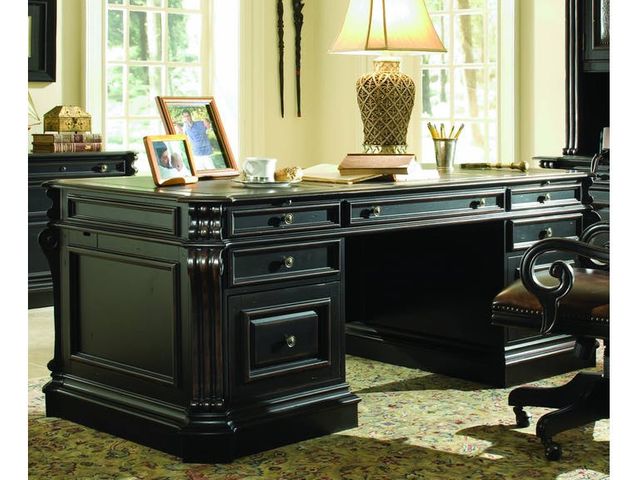 Hooker® Furniture Telluride Black 76" Executive Desk-0