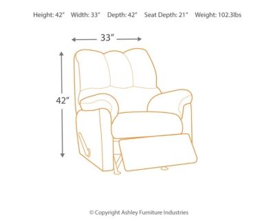 Fauteuil berçant inclinable Darcy, brun, Signature Design by Ashley® 3