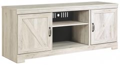 Signature Design by Ashley® Bellaby Whitewash Large TV Stand with Fireplace Option