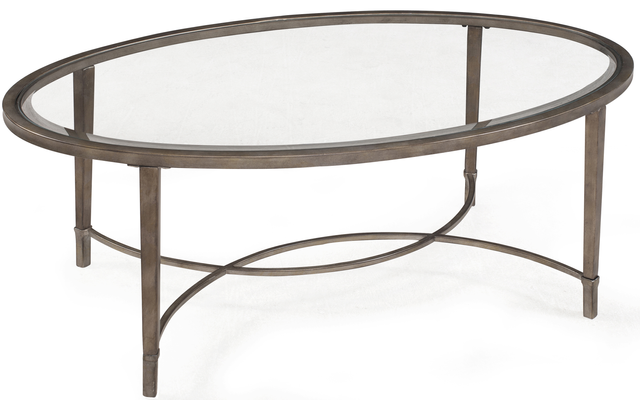 Table à cocktail ovale de Magnussen Home® Copia - Argent antique/Doré