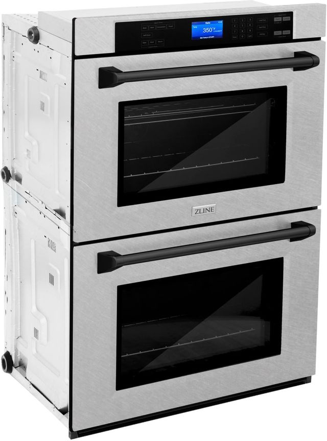 ZLINE Autograph Edition 30" DuraSnow® Stainless Steel Double Electric Wall Oven  3