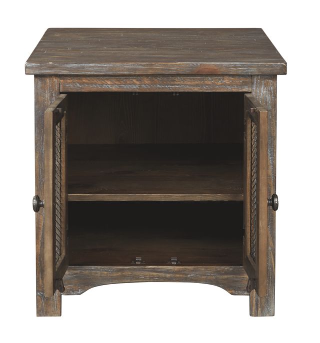 Signature Design by Ashley® Danell Ridge Brown Rustic Rectangular End Table 1