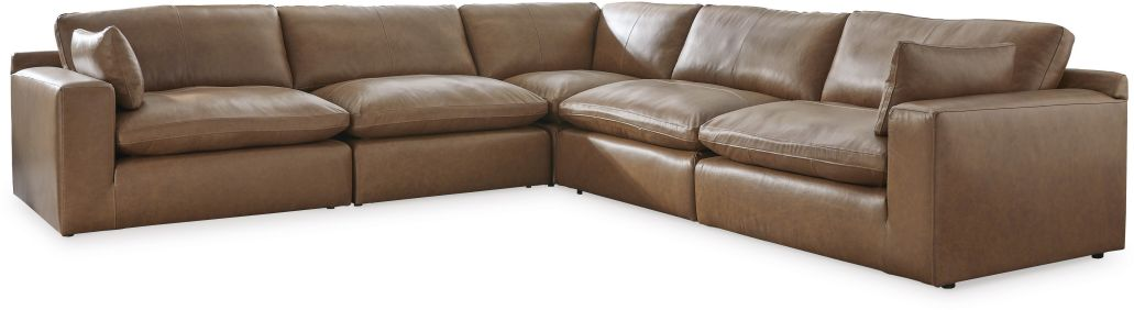 Signature Design by Ashley® Emilia 5-Piece Caramel Sectional