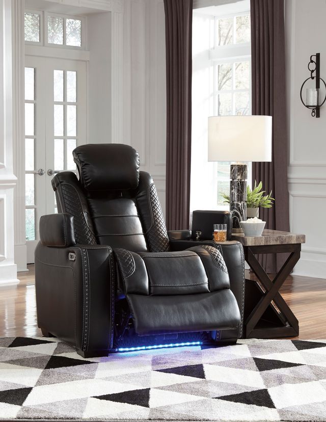Signature Design by Ashley® Party Time Midnight Powder Recliner 7