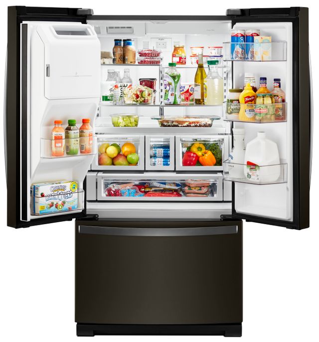 Réfrigérateur à portes françaises de 36 po Whirlpool® de 26,8 pi³ - Acier inoxydable noir 12
