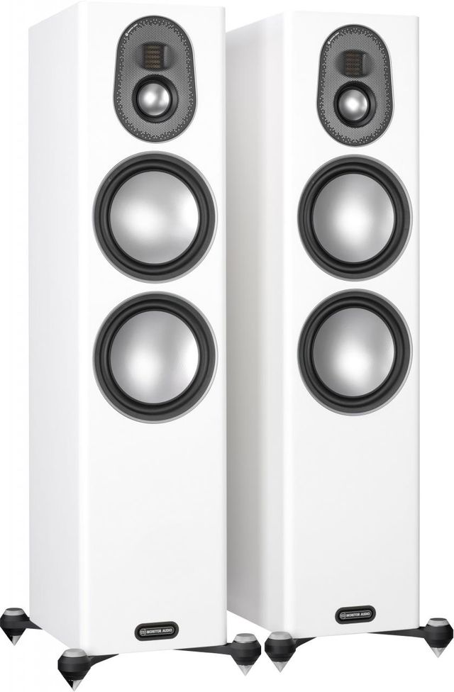 Monitor Audio Gold 300 Pair of Satin White Floorstanding Speakers 0