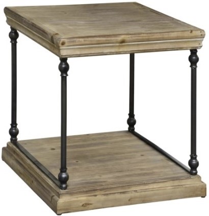 Crestview Collection La Salle Metal and Wood End Table