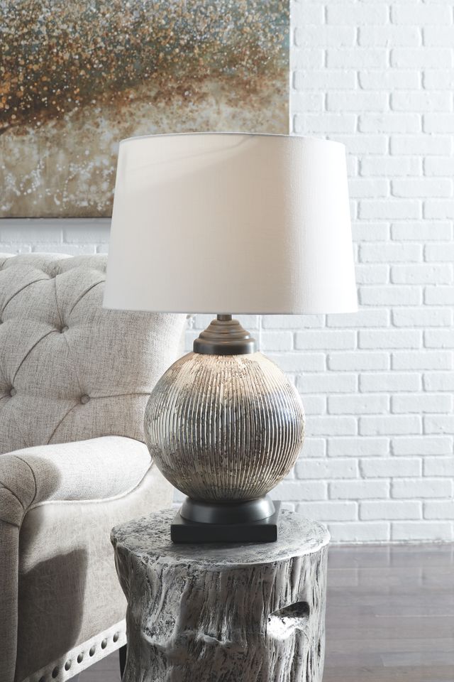 Signature Design by Ashley® Cailan Silver/Bronze Glass Table Lamp-1