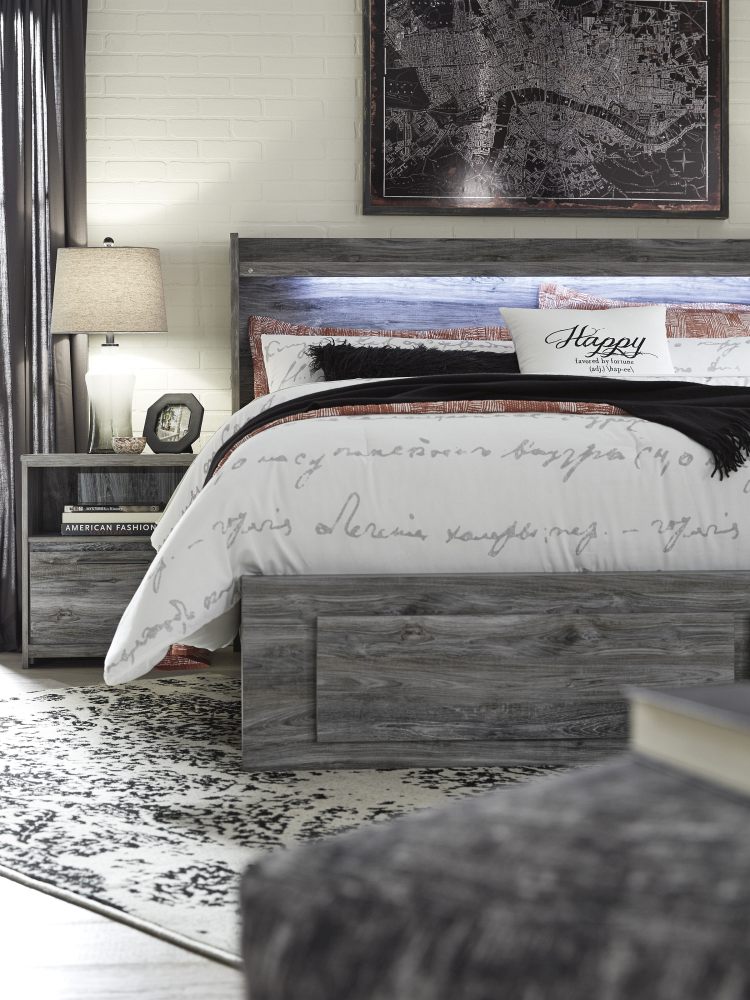 Signature Design By Ashley® Baystorm Gray Queen Storage Platform Bed ...