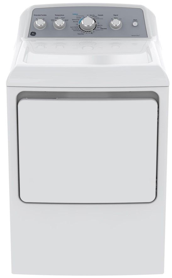 GE® 7.2 Cu. Ft. White Front Load Electric Dryer