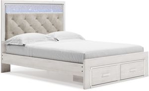 Signature Design by Ashley® Altyra White Queen Upholstered Storage Bed