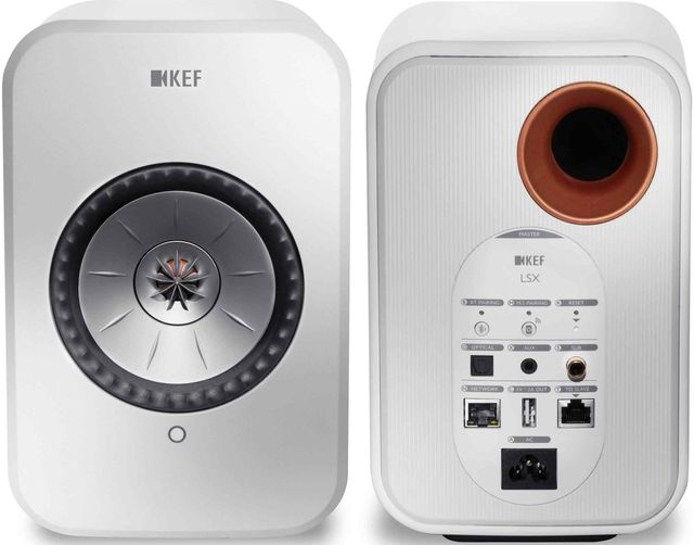 KEF LSX 4.5" Gloss White Wireless Powered Stereo Speakers 1