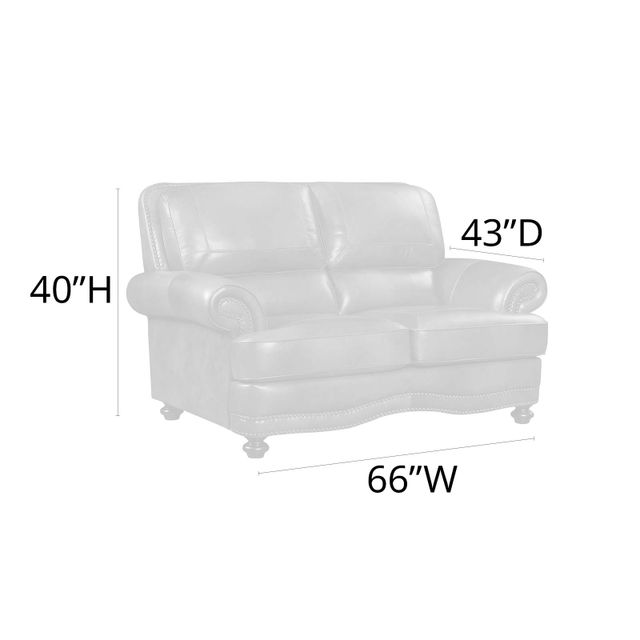 Leather Italia Young Leather Loveseat-3
