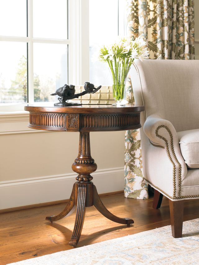 Hooker® Furniture Walnut Round Pedestal Accent Table 2