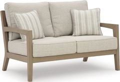 Signature Design by Ashley® Hallow Creek Driftwood Outdoor Loveseat with Cushion